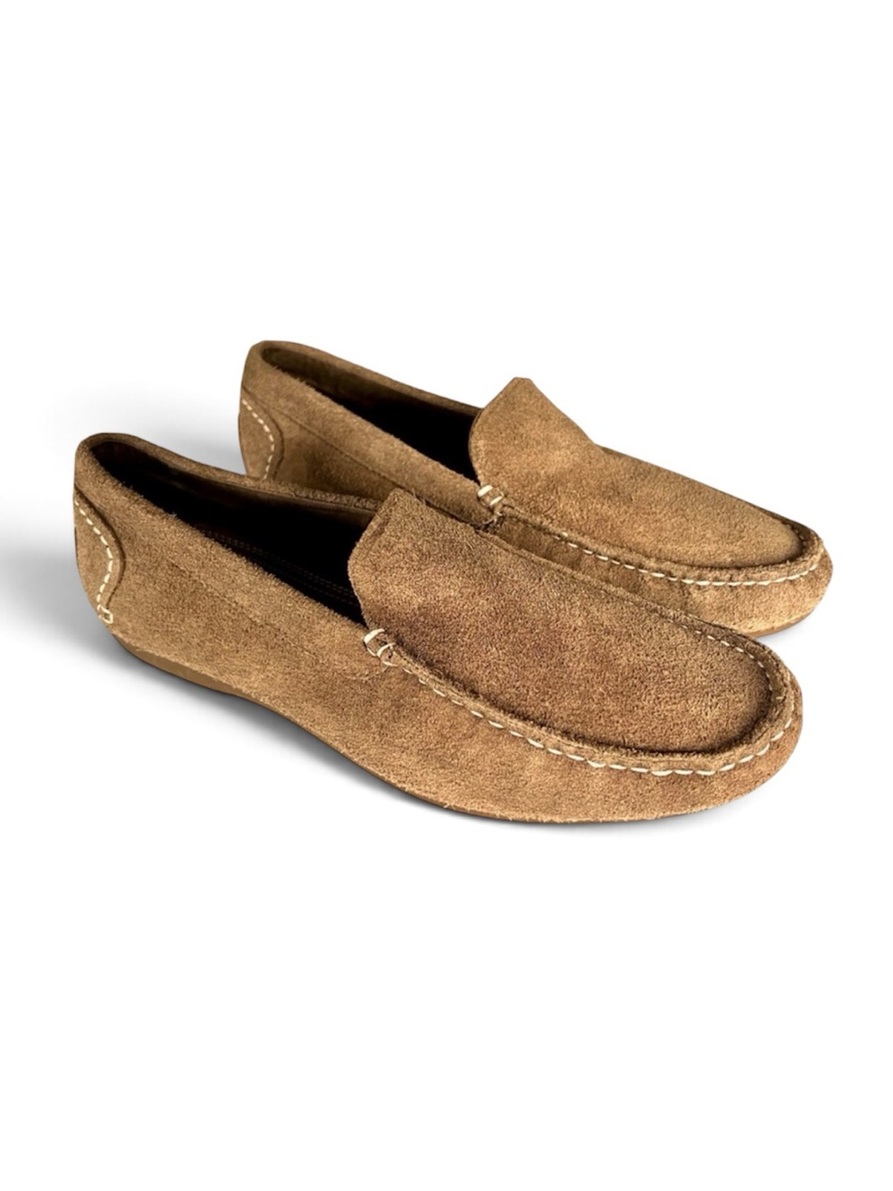 Hush Puppies Brown Suede Driver Mocs Slip On Loafer Shoe - Men's Size 7